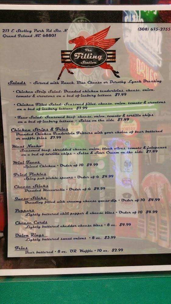 The Filling Station Menu image 1